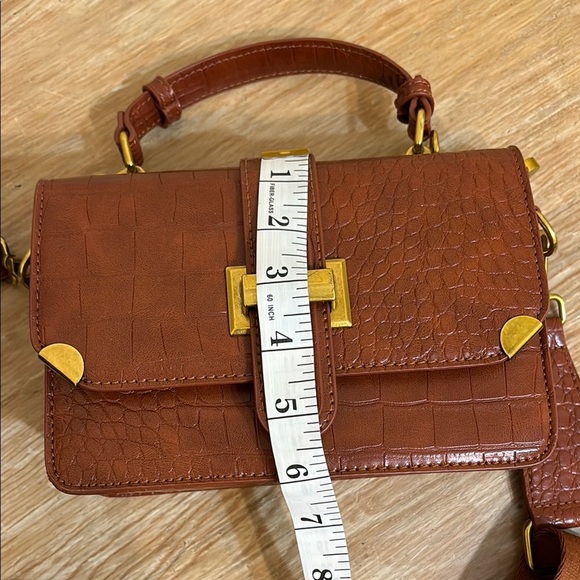 Brown Leather Printed Crossbody - Picture 5 of 5